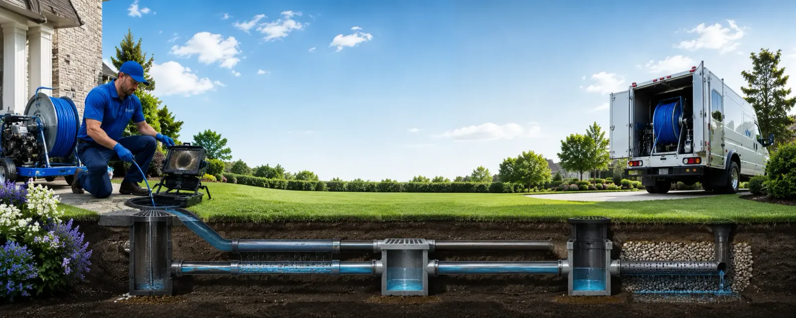 Outdoor drain cleaning information for Hunt, TX